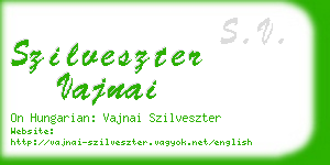 szilveszter vajnai business card